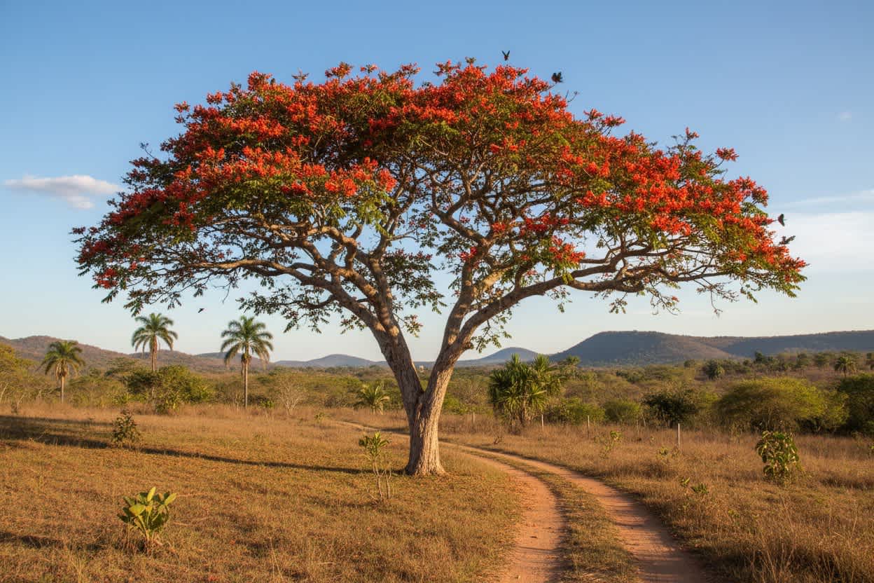 Mulungu (Erythrina) strom z Amazónie